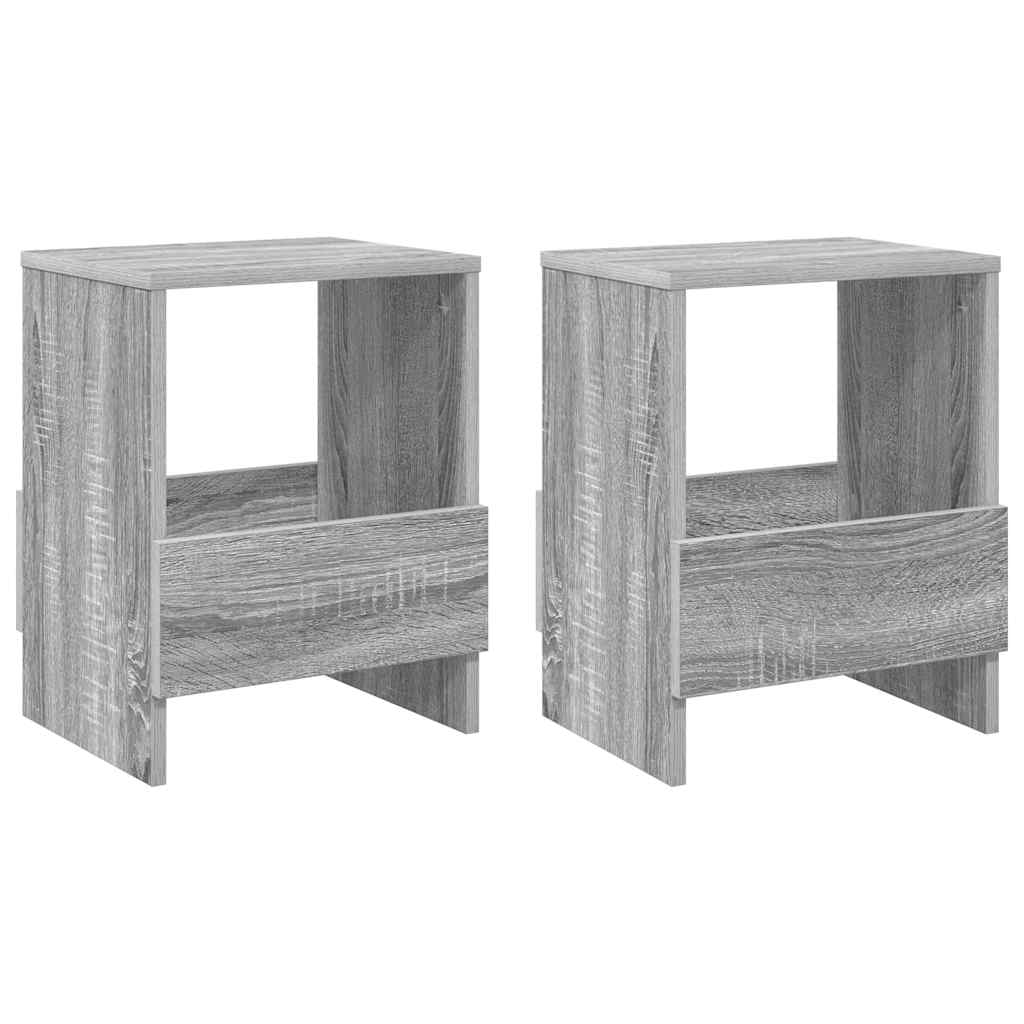 vidaXL Magazine Rack 2 pcs Grey Sonoma 35 x 30 x 45 cm 2