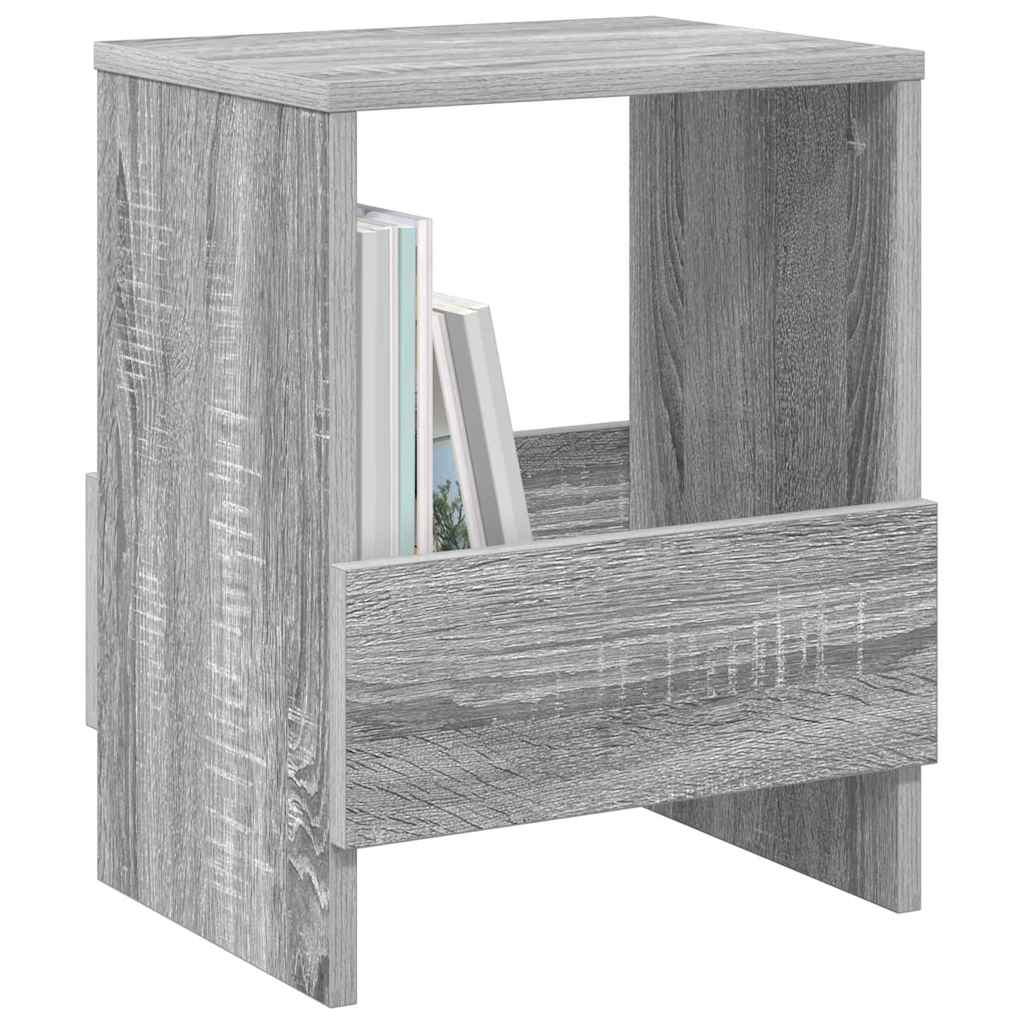 vidaXL Magazine Rack 2 pcs Grey Sonoma 35 x 30 x 45 cm 3