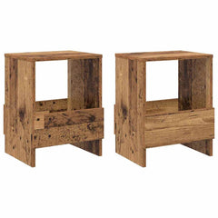 vidaXL Magazine Rack 2 pcs Old Wood 35 x 30 x 45 cm 2