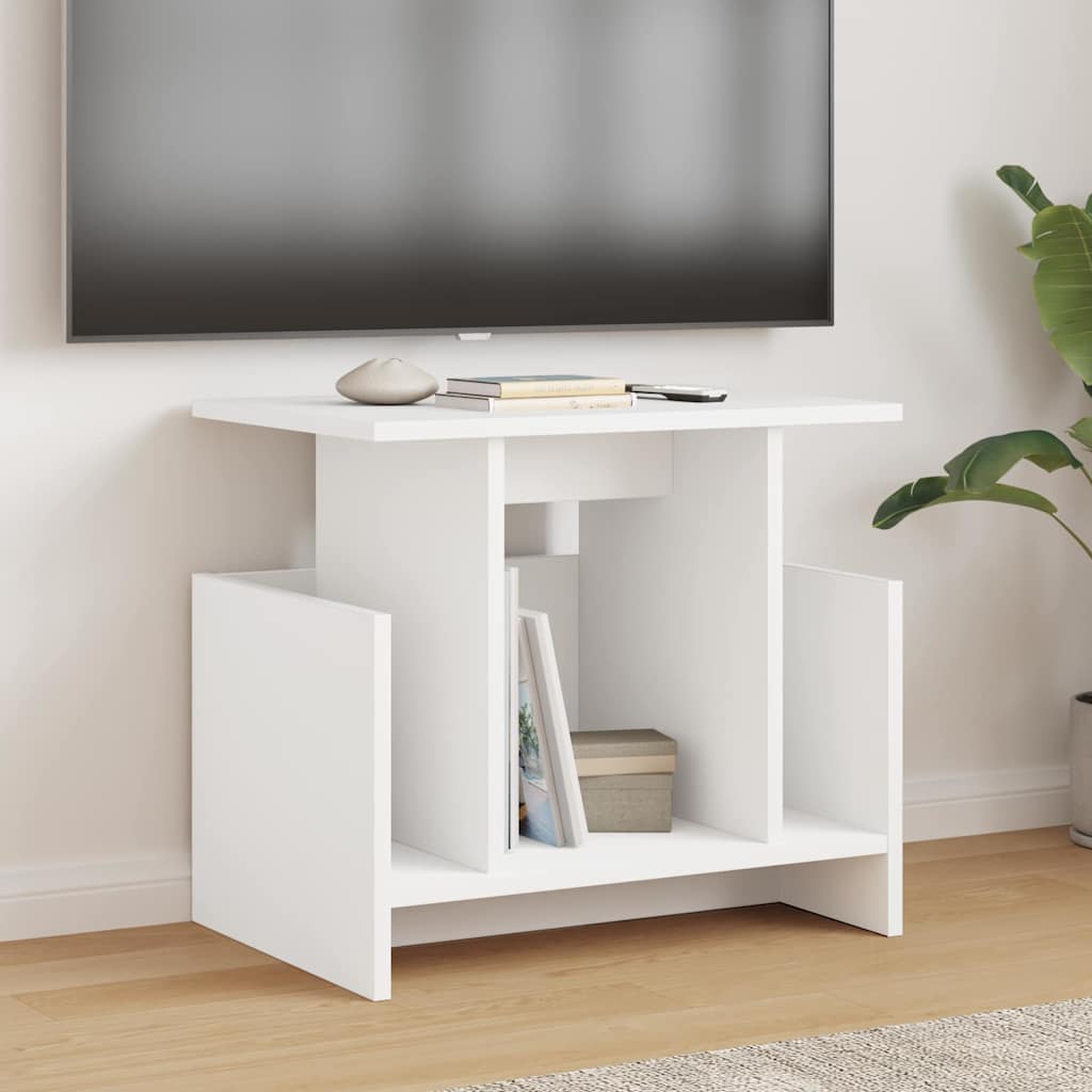 vidaXL TV Stand 50 x 35 x 45 cm White Engineered Wood 1