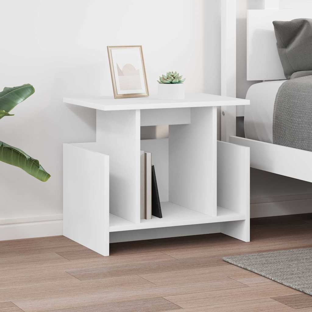 vidaXL TV Stand 50 x 35 x 45 cm White Engineered Wood 4