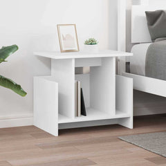 vidaXL TV Stand 50 x 35 x 45 cm White Engineered Wood 4