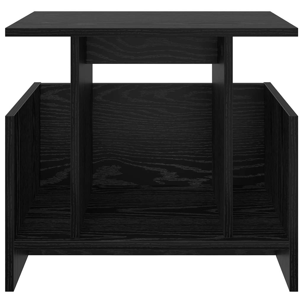 vidaXL TV Stand 50 x 35 x 45 cm Black Oak Engineered Wood 5