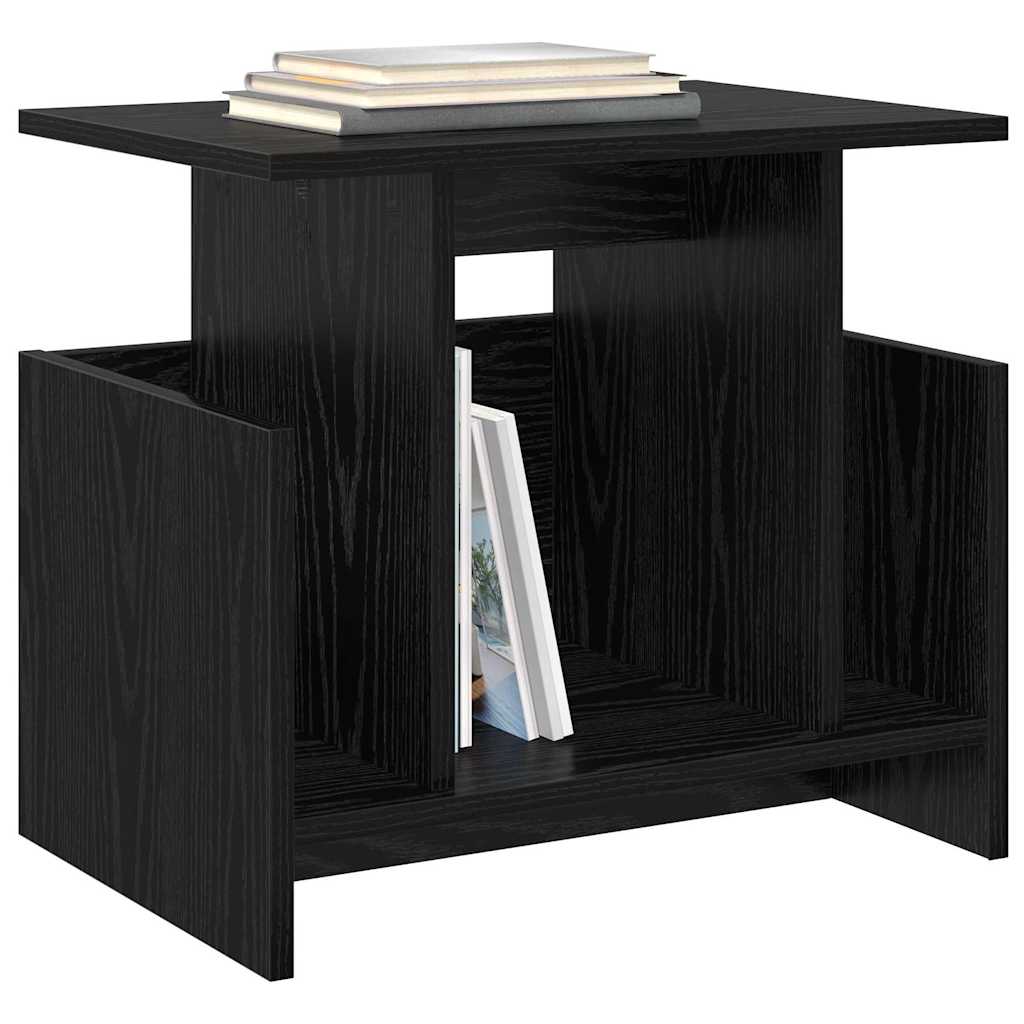 vidaXL TV Stand 50 x 35 x 45 cm Black Oak Engineered Wood 3