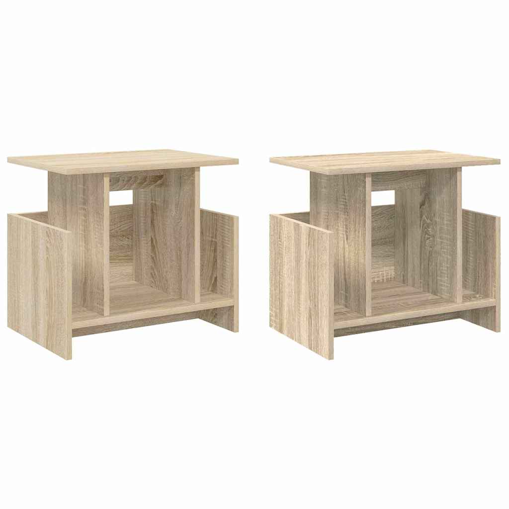 vidaXL TV Stand 2 pcs Sonoma Oak Engineered Wood 2