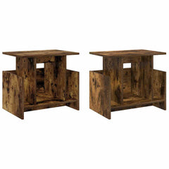 vidaXL TV Stand 2 pcs Smoked Oak Engineered Wood 2