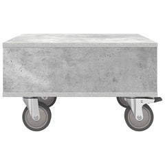 vidaXL Side Table with Wheels Concrete Grey 50.5 x 50 x 30 cm 6