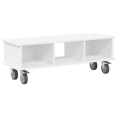 vidaXL TV Stand 100 x 35 x 35 cm White Engineered Wood 2