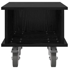 vidaXL TV Stand 37 x 35 x 35 cm Black Oak Engineered Wood 5