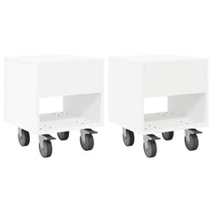 vidaXL Bedside Table 2 pcs White 40.5 x 40 x 48 cm Engineered Wood 2