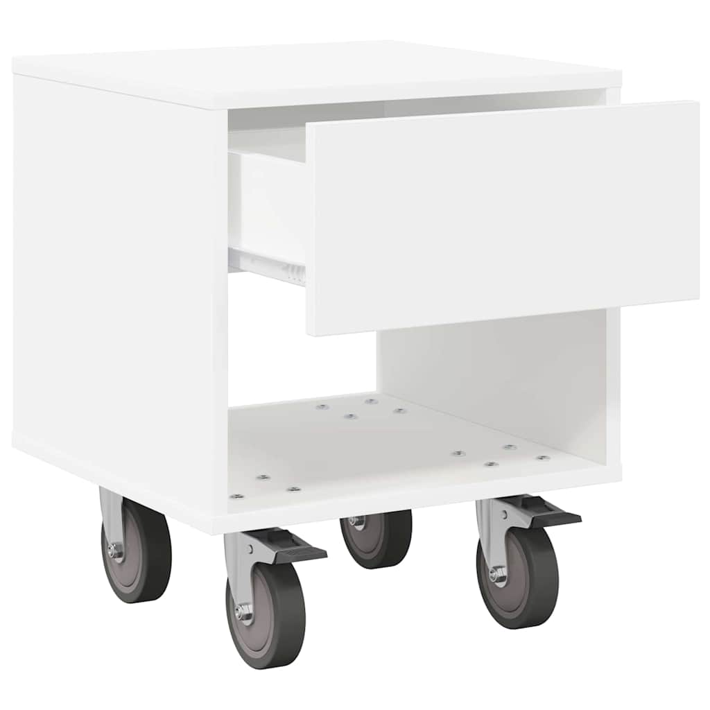 vidaXL Bedside Table 2 pcs White 40.5 x 40 x 48 cm Engineered Wood 6