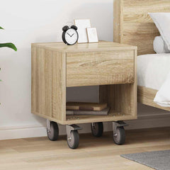 vidaXL Bedside Table Sonoma Oak 40.5 x 40 x 48 cm Engineered Wood 1