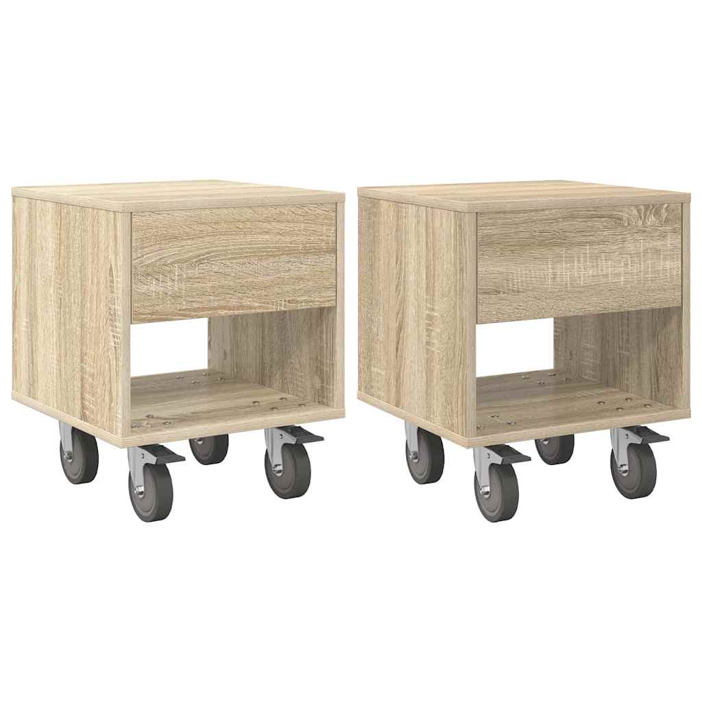 vidaXL Bedside Table 2 pcs Sonoma Oak 40.5 x 40 x 48 cm 2