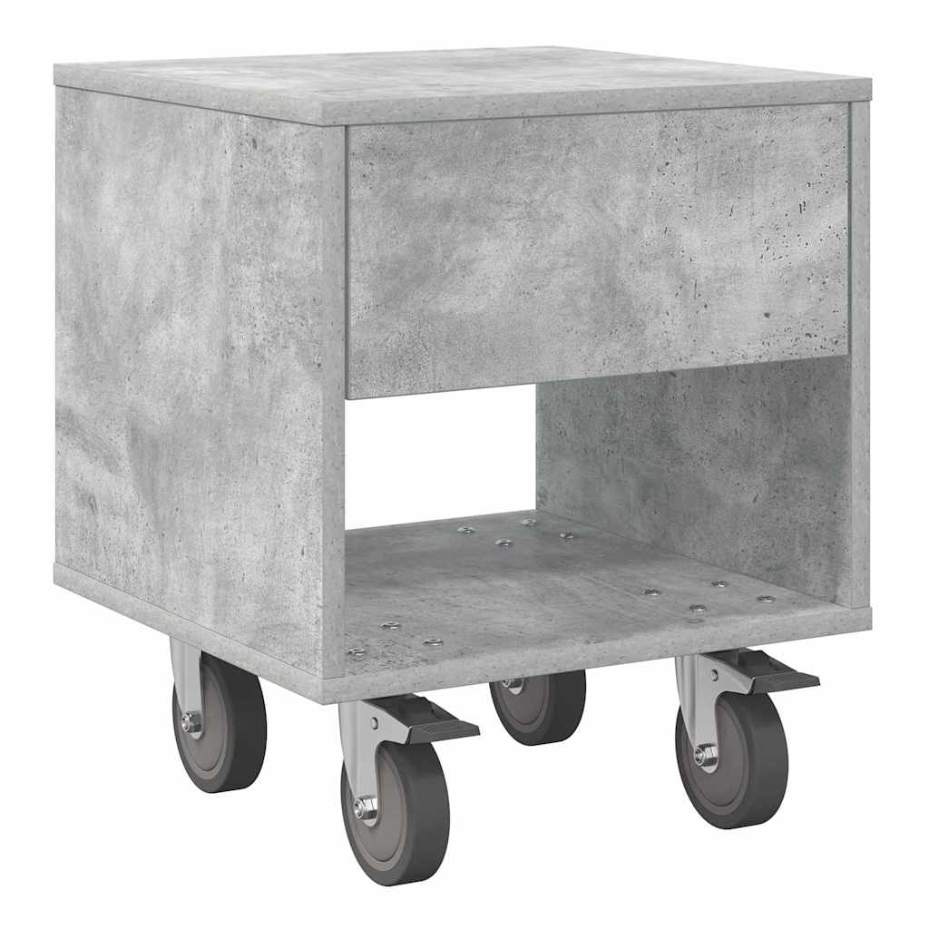 vidaXL Bedside Table 2 pcs Concrete Grey 40.5 x 40 x 48 cm 5
