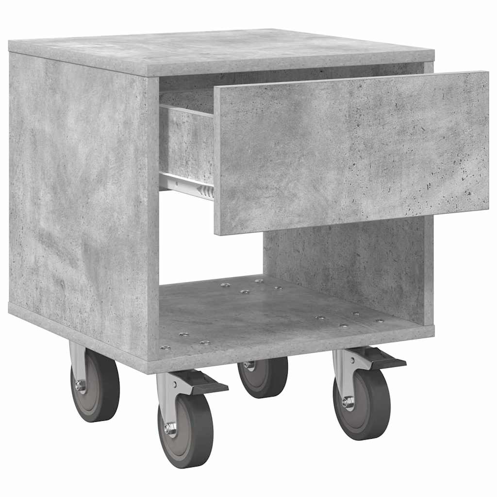 vidaXL Bedside Table 2 pcs Concrete Grey 40.5 x 40 x 48 cm 6