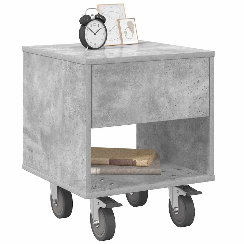 vidaXL Bedside Table 2 pcs Concrete Grey 40.5 x 40 x 48 cm 3