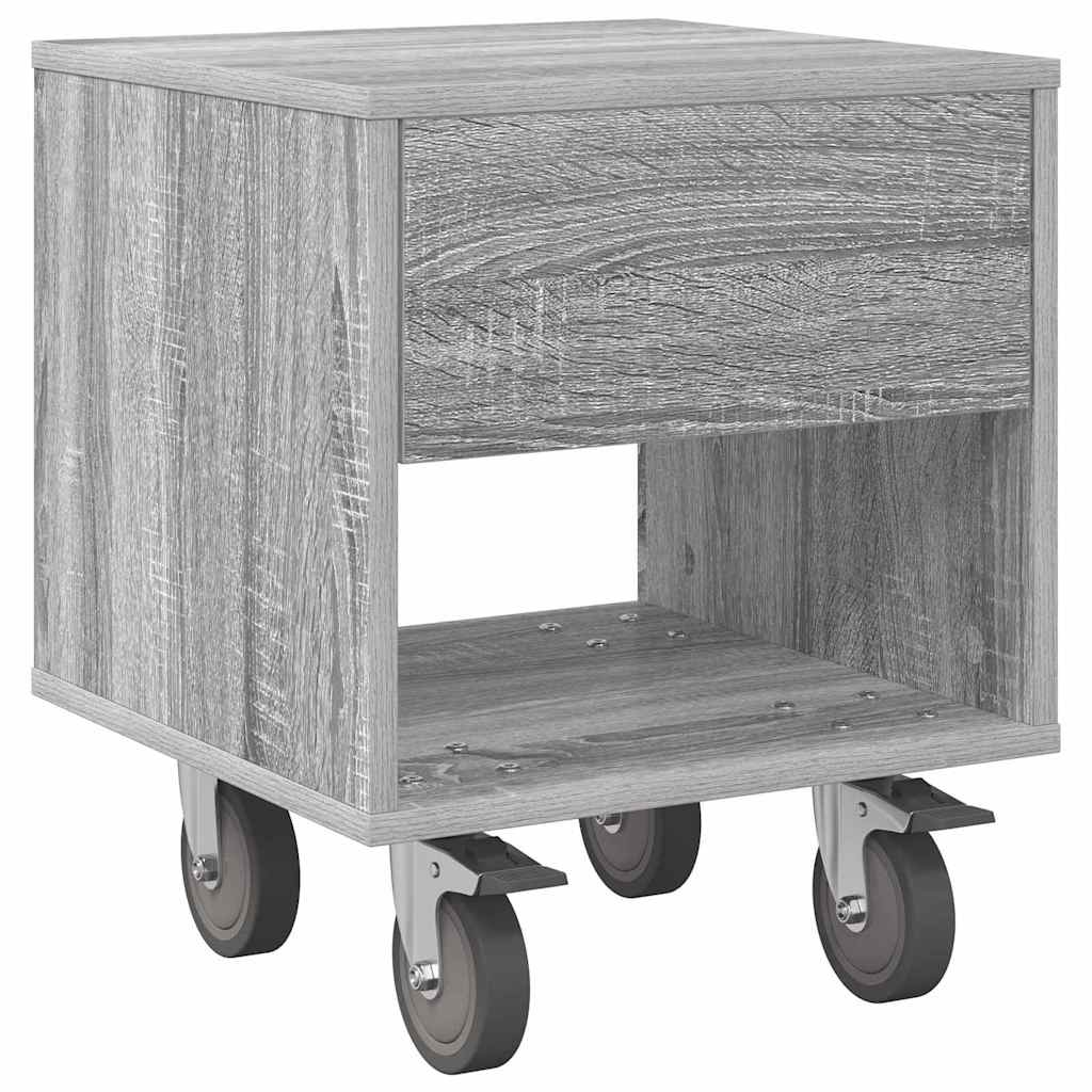 vidaXL Bedside Table 2 pcs Grey Sonoma 40.5 x 40 x 48 cm 5