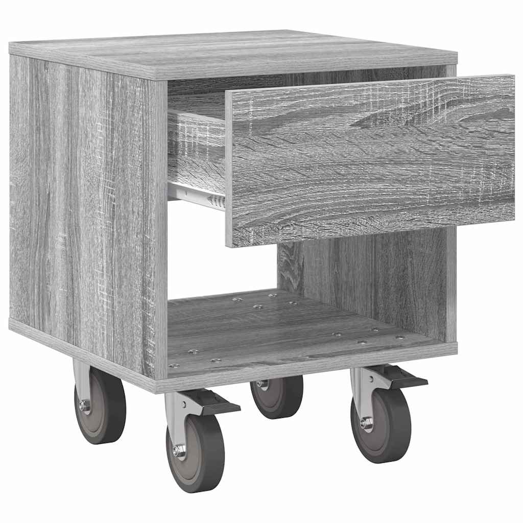 vidaXL Bedside Table 2 pcs Grey Sonoma 40.5 x 40 x 48 cm 6