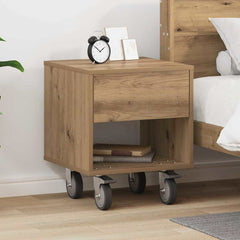 vidaXL Bedside Table Artisan Oak 40.5 x 40 x 48 cm Engineered Wood 1