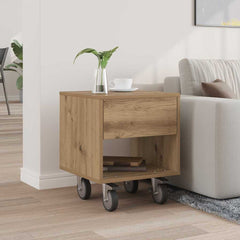 vidaXL Bedside Table Artisan Oak 40.5 x 40 x 48 cm Engineered Wood 4