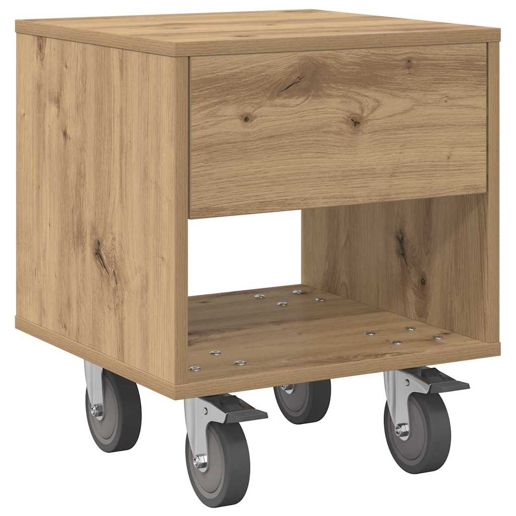 vidaXL Bedside Table Artisan Oak 40.5 x 40 x 48 cm Engineered Wood 2