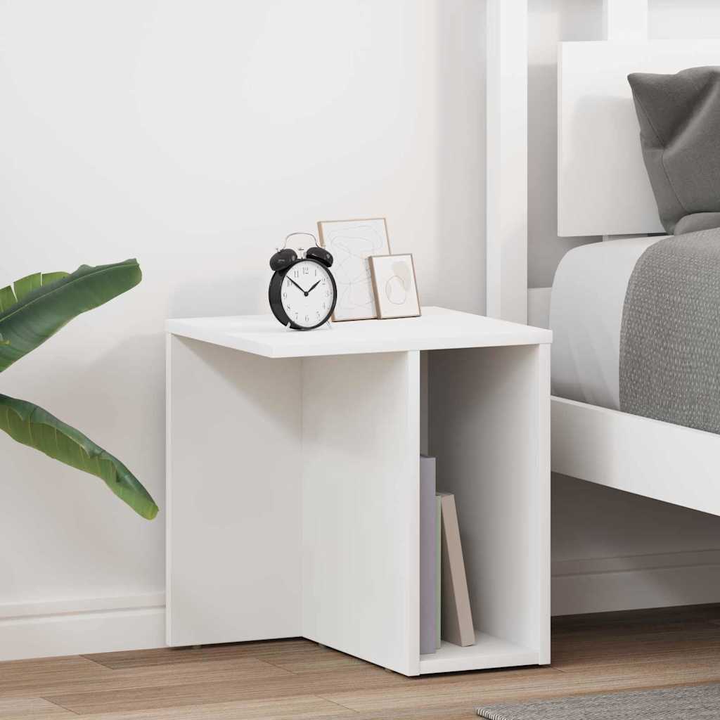 vidaXL End Table 2 pcs White 37 x 32 x 40 cm Engineered Wood 1