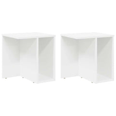 vidaXL End Table 2 pcs White 37 x 32 x 40 cm Engineered Wood 2