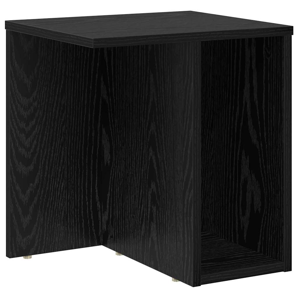 vidaXL End Table 2 pcs Black Oak 37 x 32 x 40 cm Engineered Wood 5