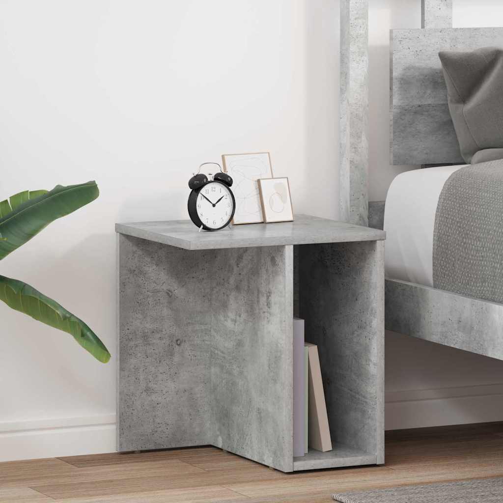 vidaXL End Table 2 pcs Concrete Grey 37 x 32 x 40 cm Engineered Wood 1