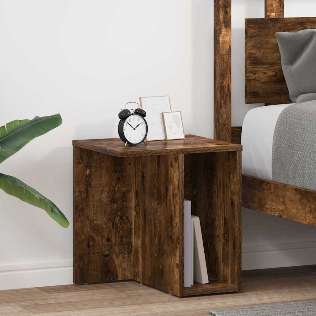 vidaXL End Table 2 pcs Smoked Oak 37 x 32 x 40 cm Engineered Wood 1