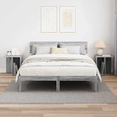 vidaXL End Table 2 pcs Grey Sonoma 37 x 32 x 40 cm Engineered Wood 4