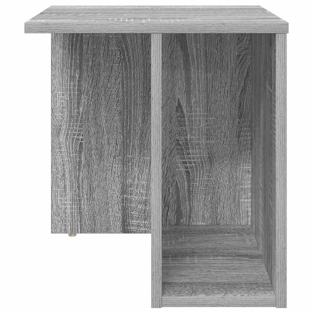 vidaXL End Table 2 pcs Grey Sonoma 37 x 32 x 40 cm Engineered Wood 6