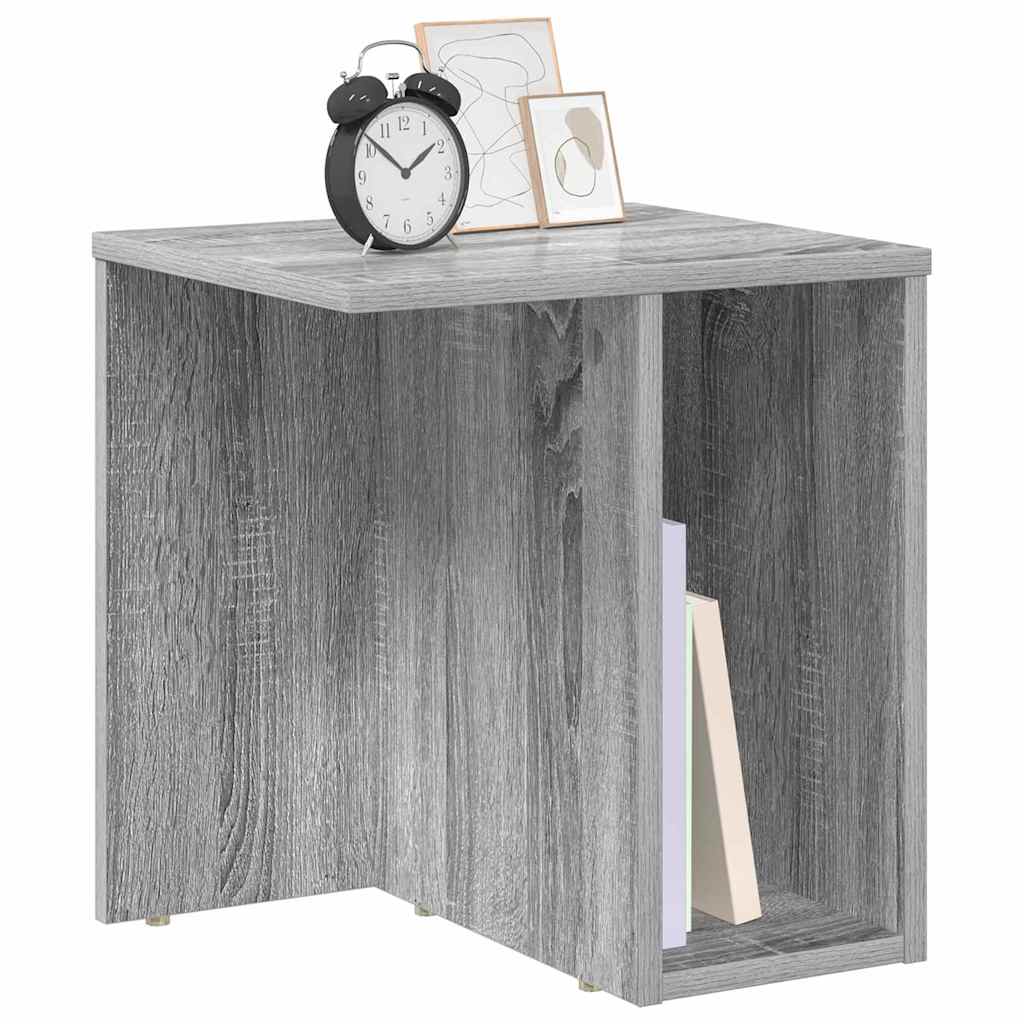 vidaXL End Table 2 pcs Grey Sonoma 37 x 32 x 40 cm Engineered Wood 3