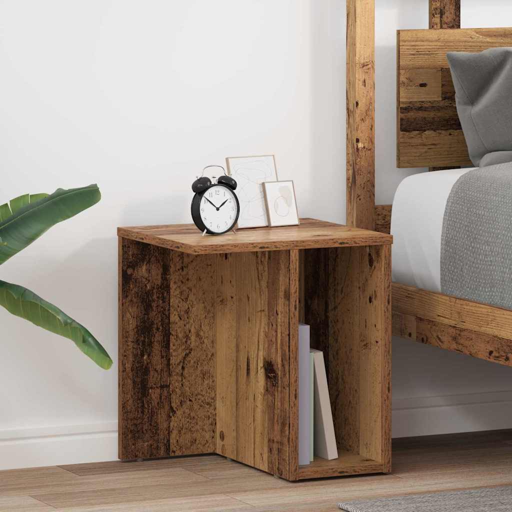 vidaXL End Table 2 pcs Old Wood 37 x 32 x 40 cm Engineered Wood 1