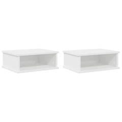 vidaXL Bedside Table 2 pcs White 40 x 31 x 15 cm Engineered Wood 2