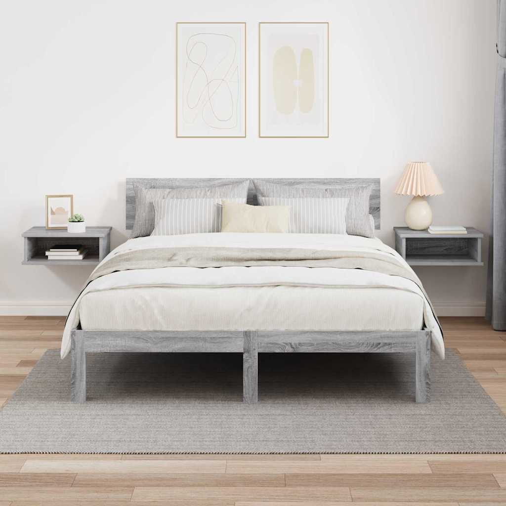 vidaXL Bedside Table 2 pcs Grey Sonoma 40 x 31 x 15 cm Engineered Wood 4