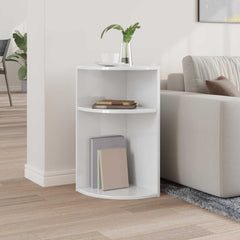 vidaXL End Table High Gloss White 29.6 x 29.6 x 60 cm Engineered Wood 4