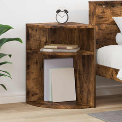 vidaXL End Table Smoked Oak 39.7 x 39.7 x 60 cm Engineered Wood 1
