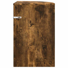 vidaXL End Table Smoked Oak 39.7 x 39.7 x 60 cm Engineered Wood 6