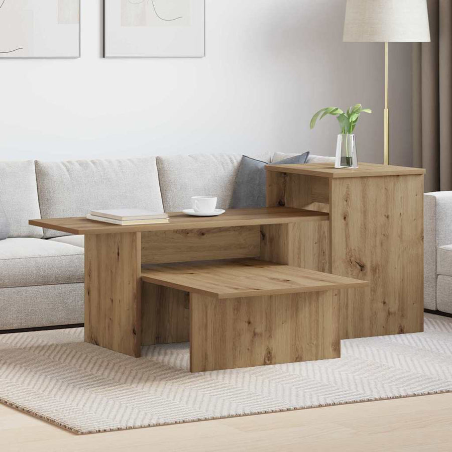 vidaXL Console Table Artisan Oak 91.5 x 35 x 38.5 cm Engineered Wood 1