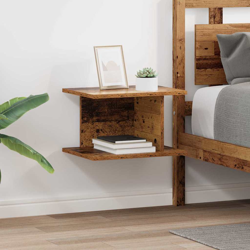 vidaXL Bedside Table 2 pcs Old Wood 40 x 30 x 25 cm Engineered Wood 1