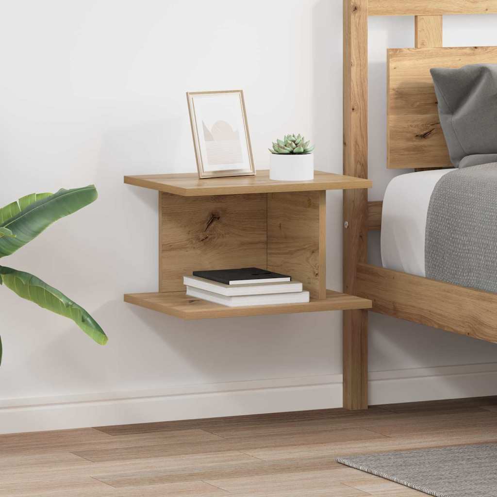 vidaXL Bedside Table 2 pcs Artisan Oak 40 x 30 x 25 cm Engineered Wood 1