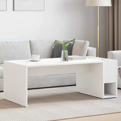 vidaXL Coffee Table White 101.5 x 50 x 37 cm Engineered Wood 1