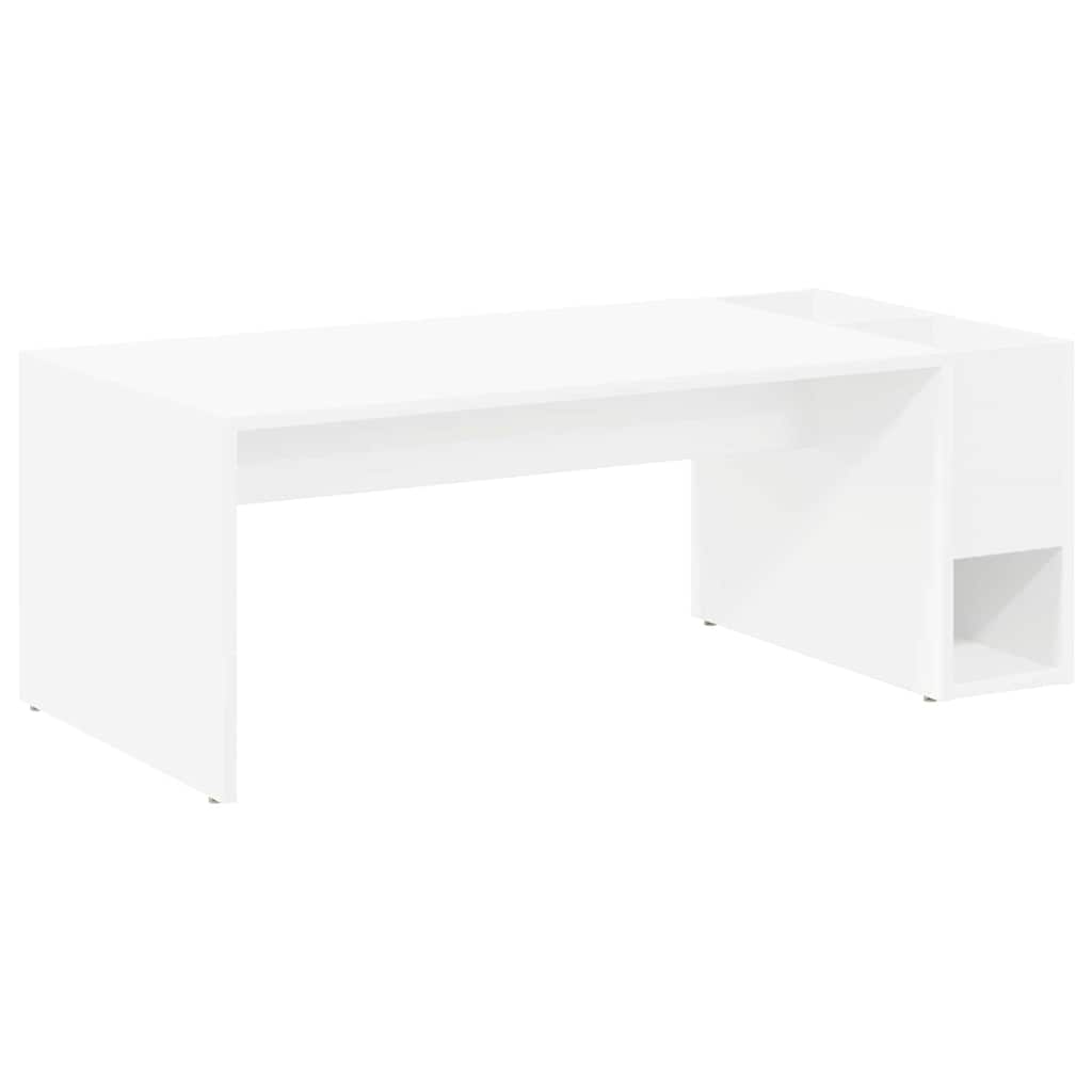 vidaXL Coffee Table White 101.5 x 50 x 37 cm Engineered Wood 2