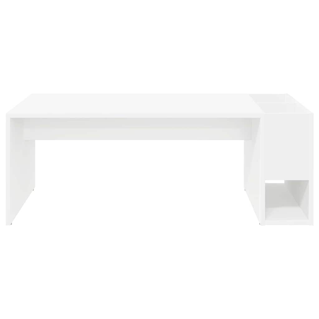 vidaXL Coffee Table White 101.5 x 50 x 37 cm Engineered Wood 5