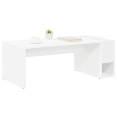 vidaXL Coffee Table White 101.5 x 50 x 37 cm Engineered Wood 3