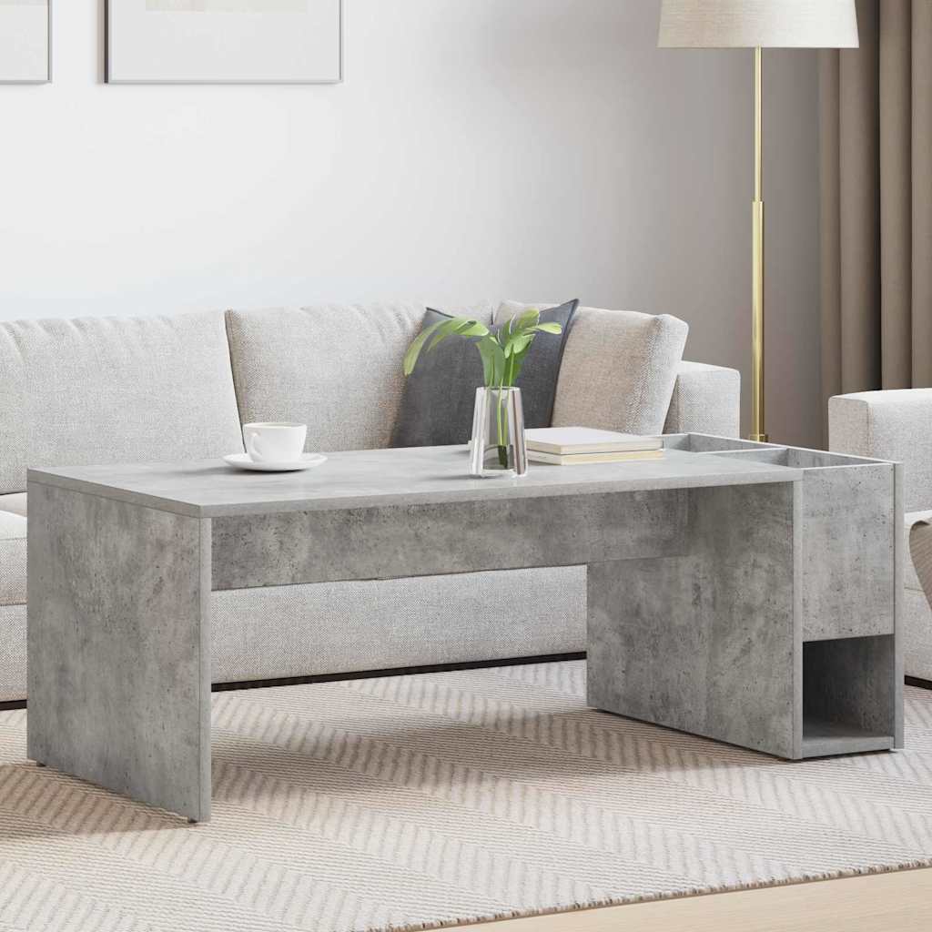 Coffee Table 101.5 x 50 x 37 cm Engineered Wood Concrete grey