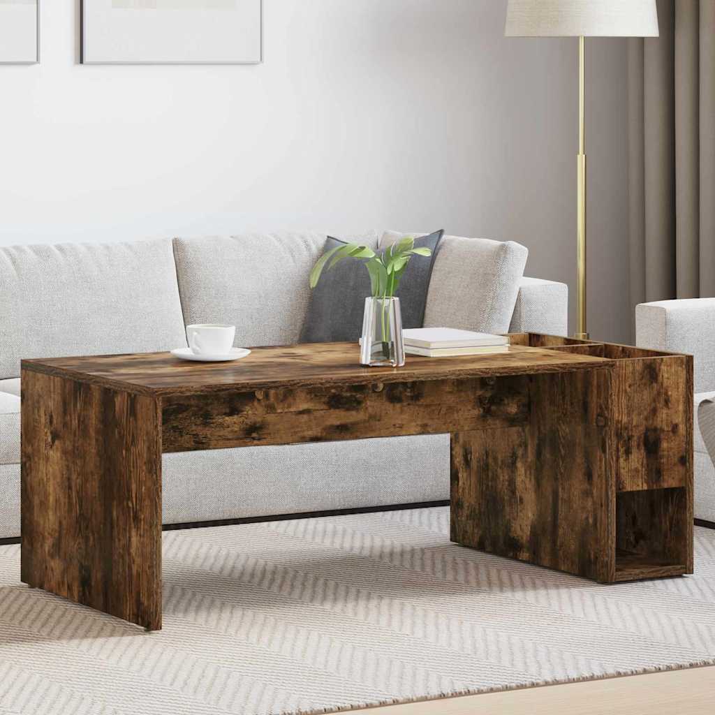 Coffee Table 101.5 x 50 x 37 cm Engineered Wood Smoked oak