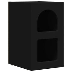 vidaXL Bedside Table ELST Black 29.5 x 33.5 x 50 cm Engineered Wood 2