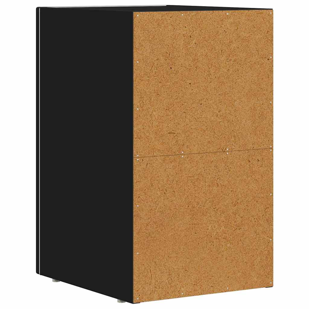 vidaXL Bedside Table ELST Black 29.5 x 33.5 x 50 cm Engineered Wood 6